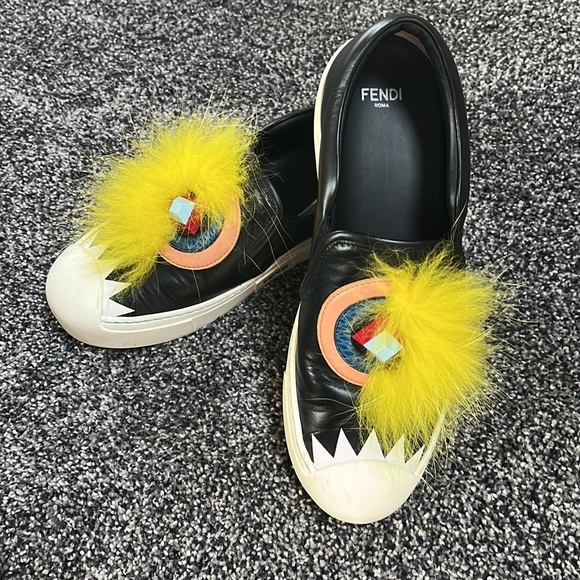 FENDI Sneakerskin Monster Eye Bug Sneakers - Picture 4 of 7